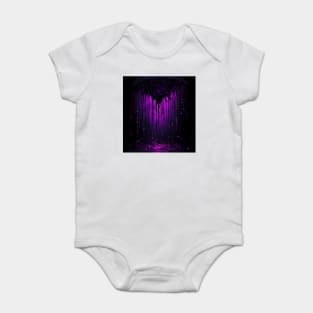 Purple Rain, Echoes of Passion in a Melodic Storm Baby Bodysuit